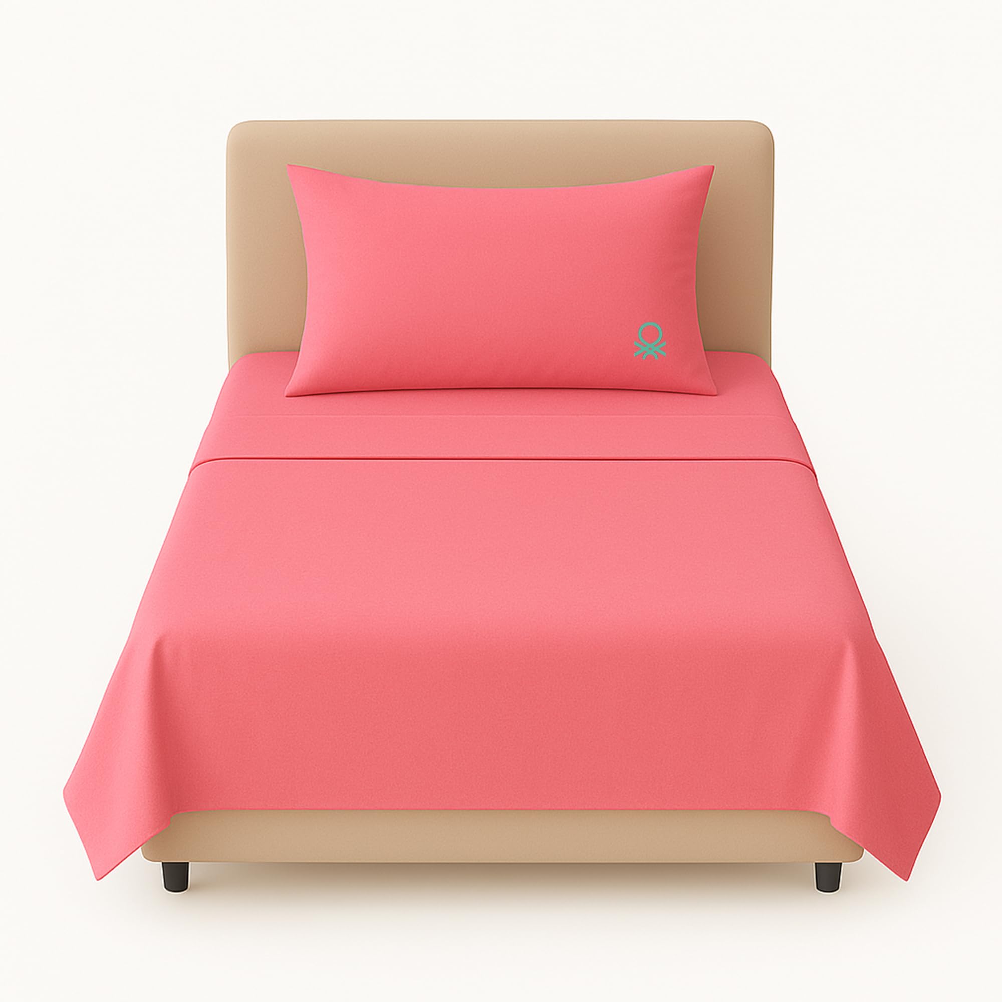 Set 3PZS Sabana Individual: Sabana Plana(160x240CM C/Dobladillo Simple 5CM) + Sabana Bajera (90X200+30CM Flap) + 1 Funda DE Almohada (45x115CM) 100% Algodon