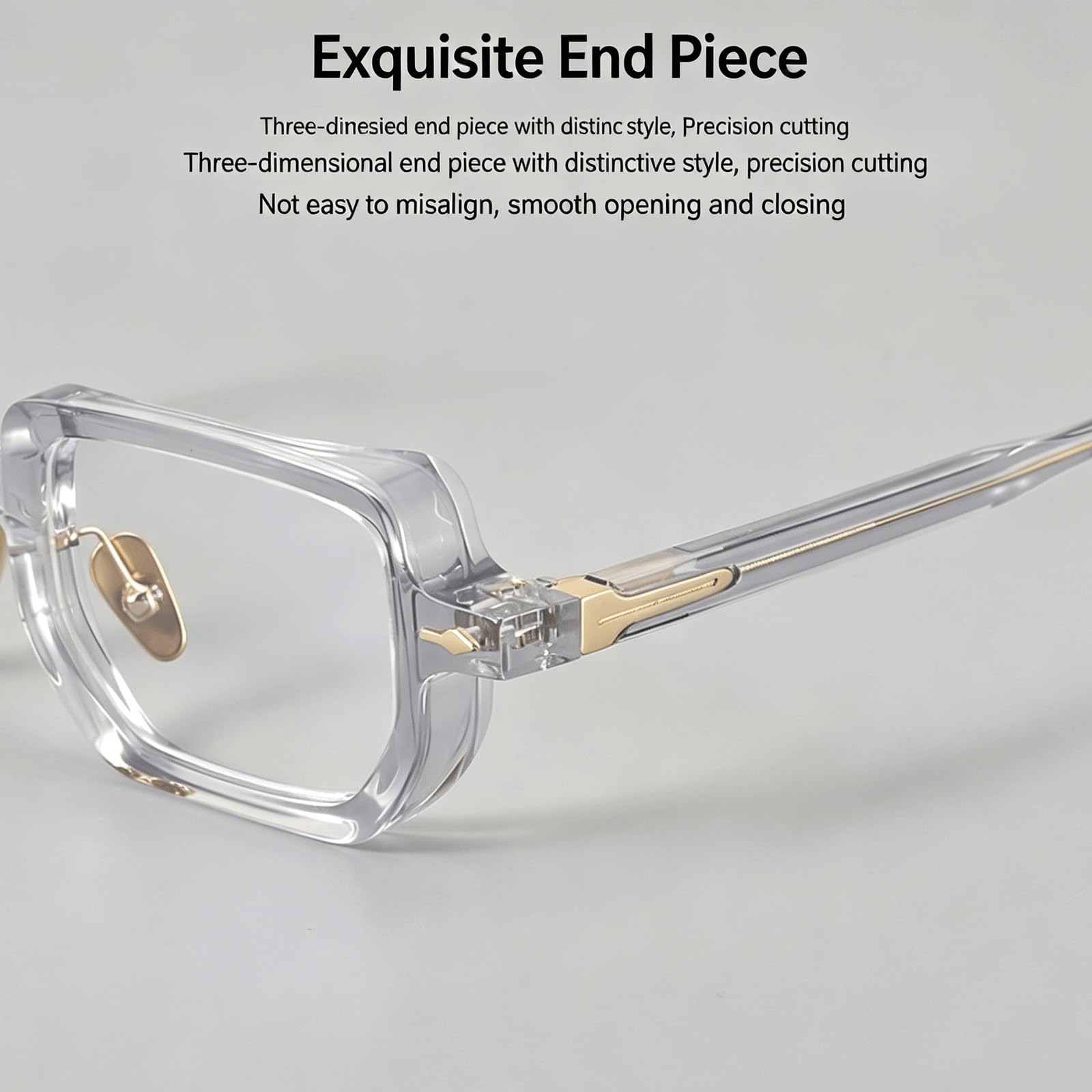 Acetat-Brillenfassungen, quadratische Brillen for den Computer | Vollrand-Brille ohne Sehstärke, AC-Linse, Lesebrille, bequeme Passform, Unisex(Grey)