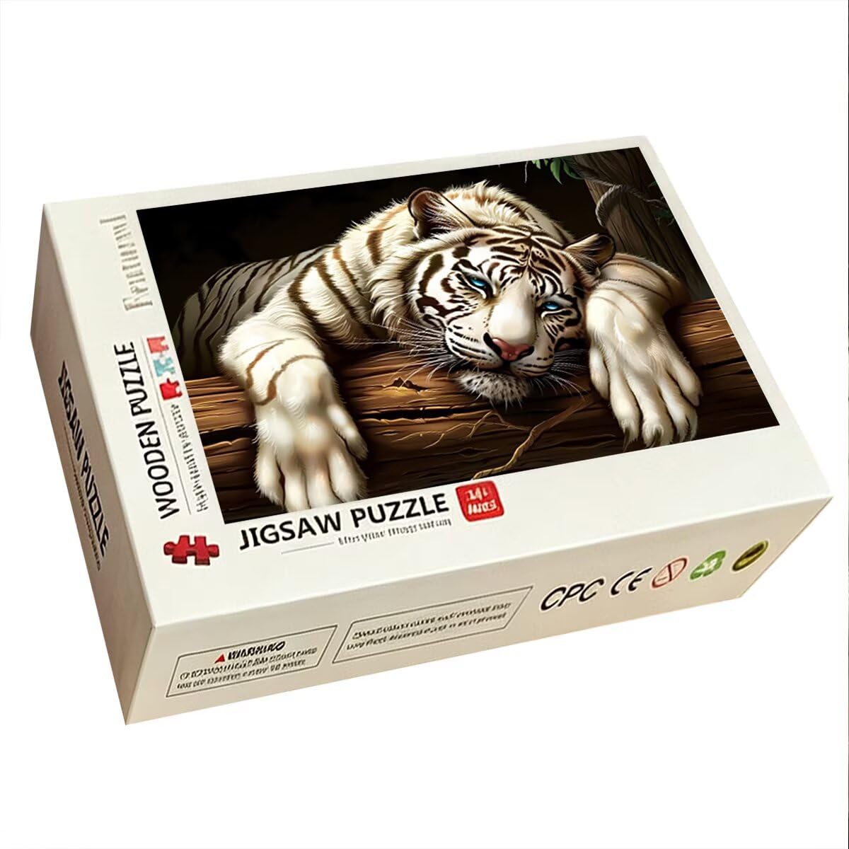 Puzzle 1000 Pezzi, Puzzle Tigre Bianca, Legno Pezzi, Regalo Donna -10865