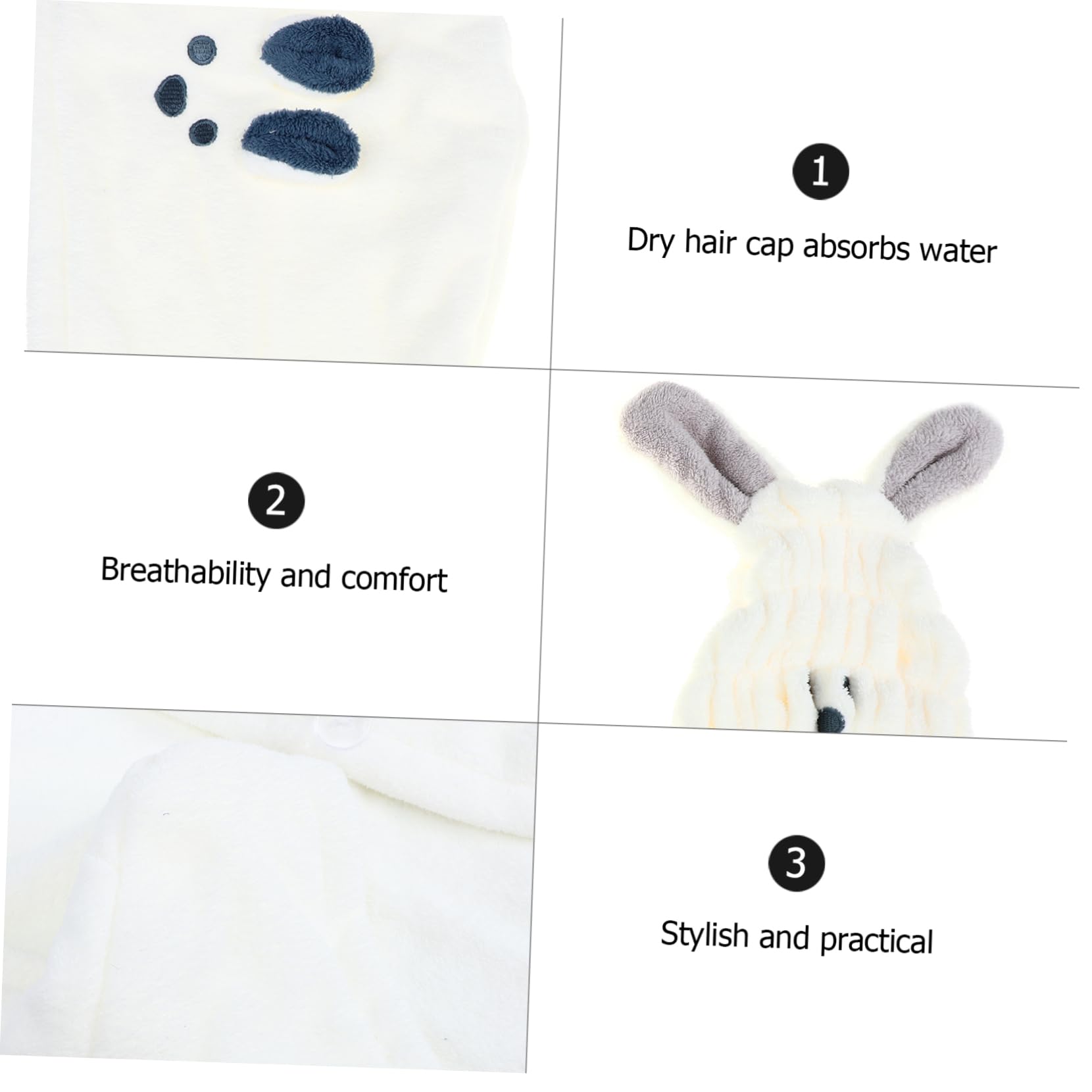 Gogogmee 2Pcs Hair Turban Towel for Curly Hair Quick Drying Hair Wraps Soft and Absorbent for Gym Beach Yoga and Home Use Family Friendly Design