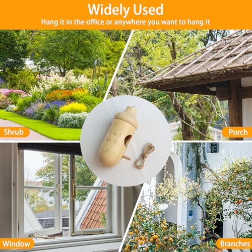 image for OROGHT Hummingbird House - Natural Wooden Hummingbird Houses for Outsi