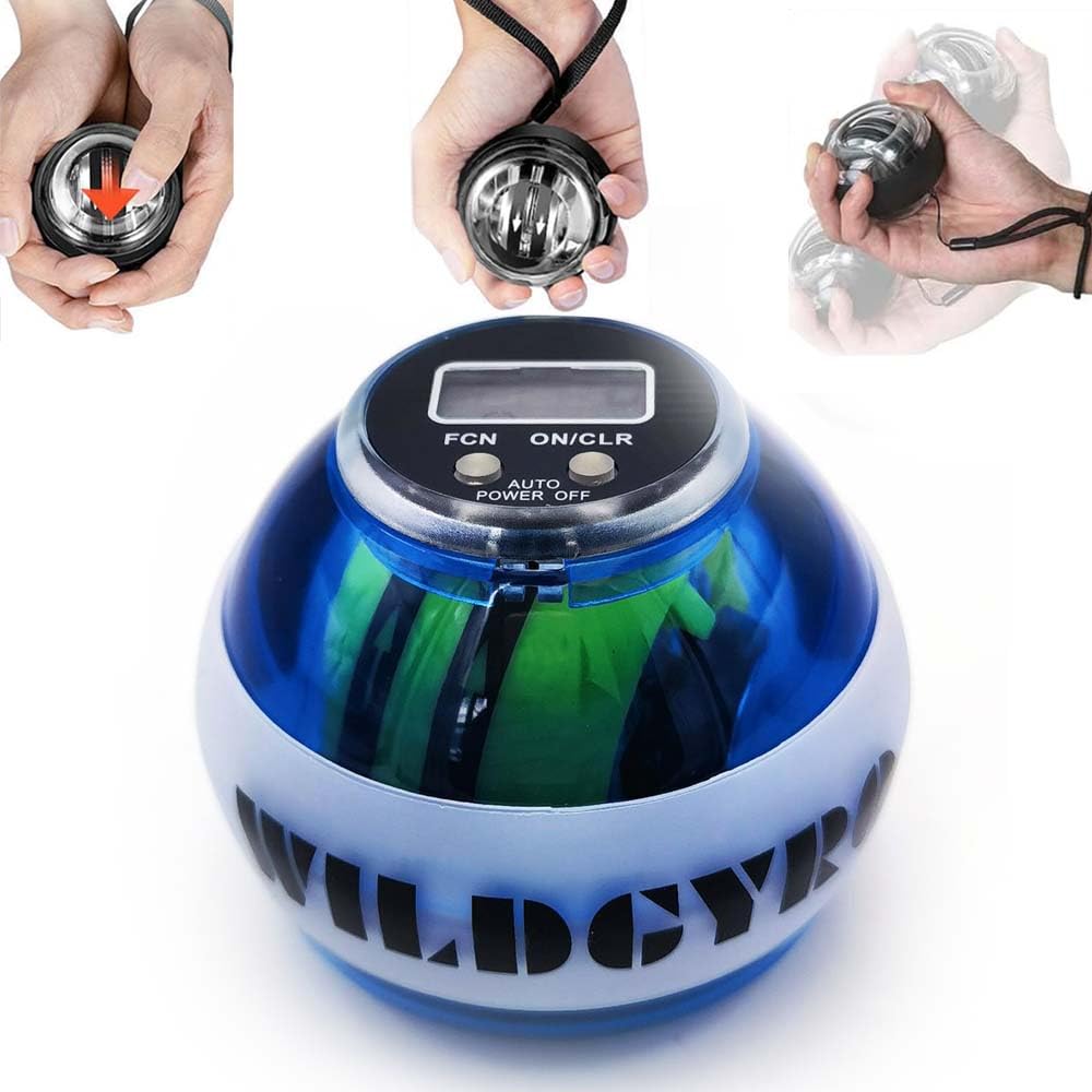 Gyroball-Gyroskop, Drehmomentball mit Zähler – Auto-Start-Handgelenkskraft, Handgelenkstrainer, Unterarmstärker, Handkrafttrainer, Fingertrainer mit LED-Leuchten