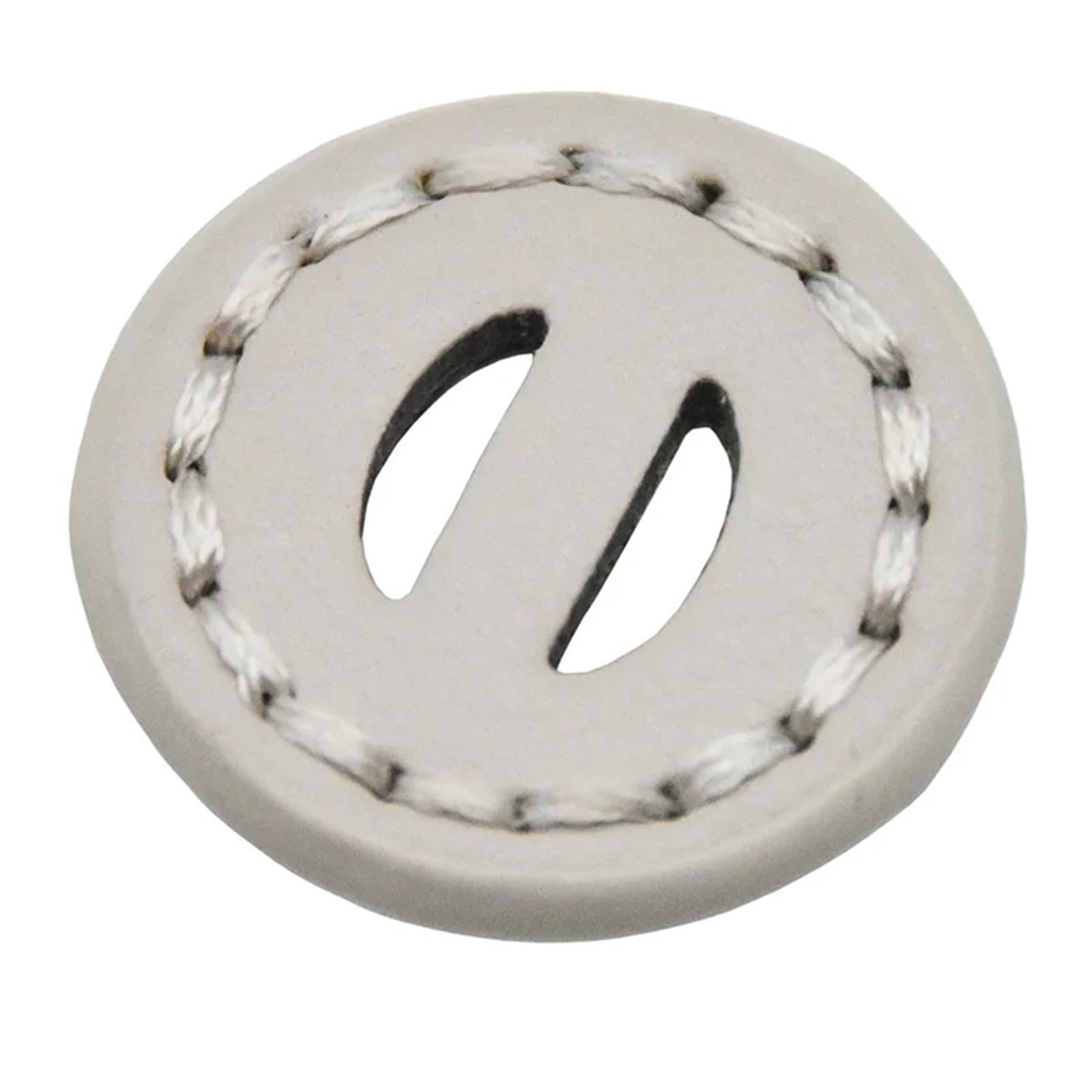Boutons ronds à coudre en cuir véritable gris pour manteau et veste (Lot de 20 pièces)