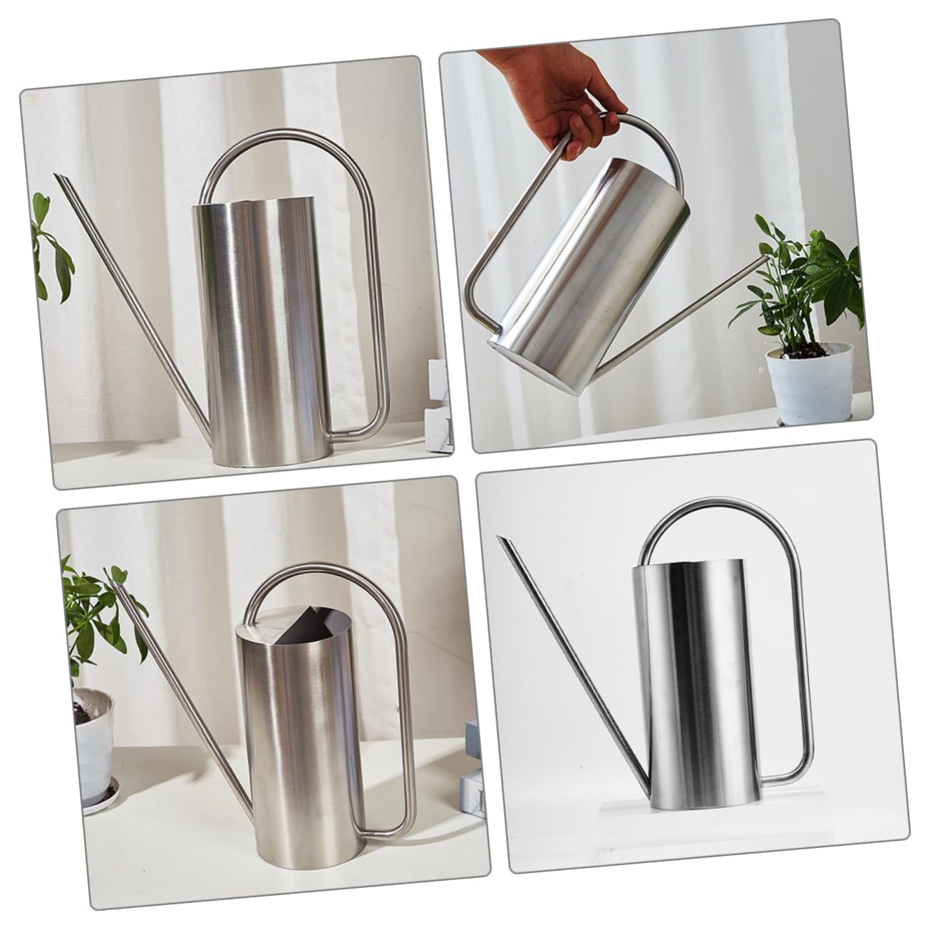 ifundom Annaffiatoio in Acciaio Inox Annaffiatoio Vintage Per Piante Da Interno Brocca Con Beccuccio Lungo Vaso Per Innaffiare in Metallo