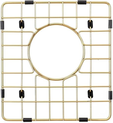 Miniatura 7 de Starstar Sinks Protector Matte Gold 304 Acero inoxidable Fregadero Rejilla inferior para fregadero de cocina, estante (14 L x 16 W)