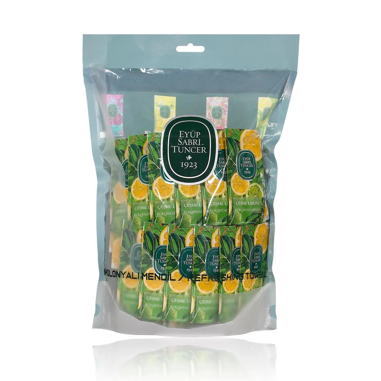 EYÜP SABRİ TUNCER Çeşme Lingettes Rafraîchissantes Citron 5x10cm | Lot de 150, Petite taille