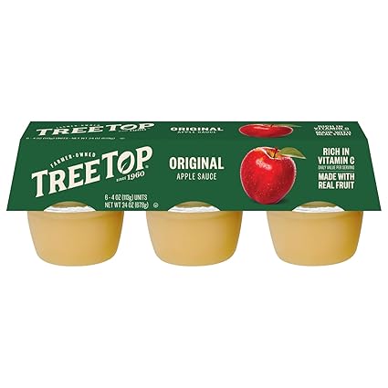 Tree Top, Applesauce, Original, (6 Count of 4 oz Cups) 24 oz