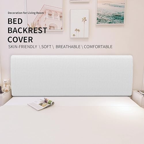 Miniatura 2 de Easy-Going Funda elástica para cabecera de cama, funda cuadrada pequeña de jacquard para muebles, funda protectora a prueba de polvo para decoración