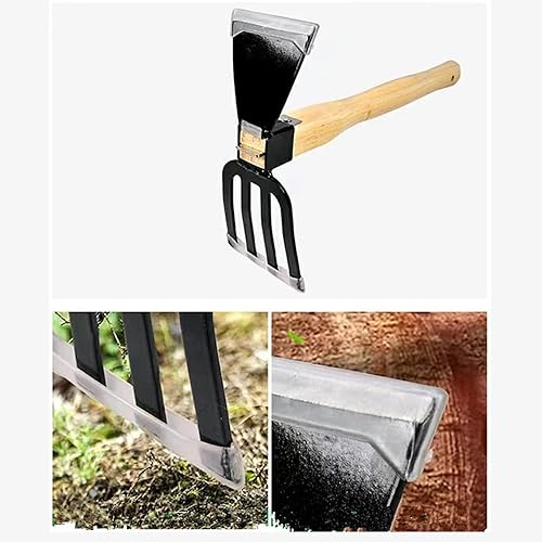 Miniatura 3 de icross-ep Garden Pick Mattock Azada, pico de alta resistencia para trasplante, excavación, plantación, aflojamiento del suelo, camping o prospección