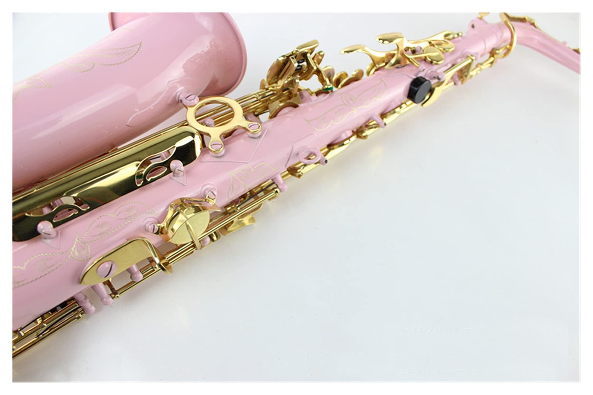 Sassofono Professionale Sassofono Alto con Tasti in Oro Rosa sulla Superficie Piana E Tipo Chiave Strumento a Fia