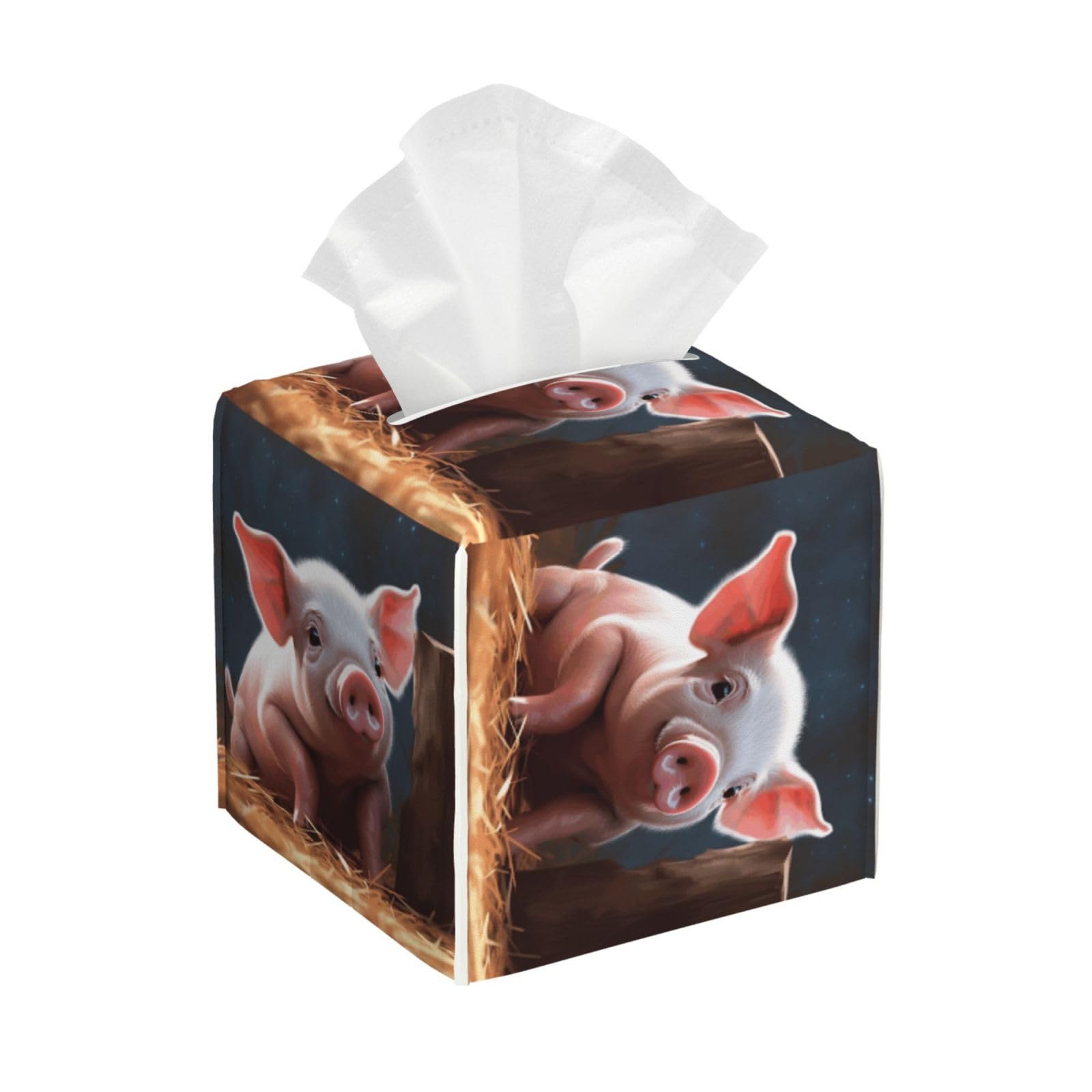 Foolish Cute Pig Tissue Box Cover Square Cube Boxes