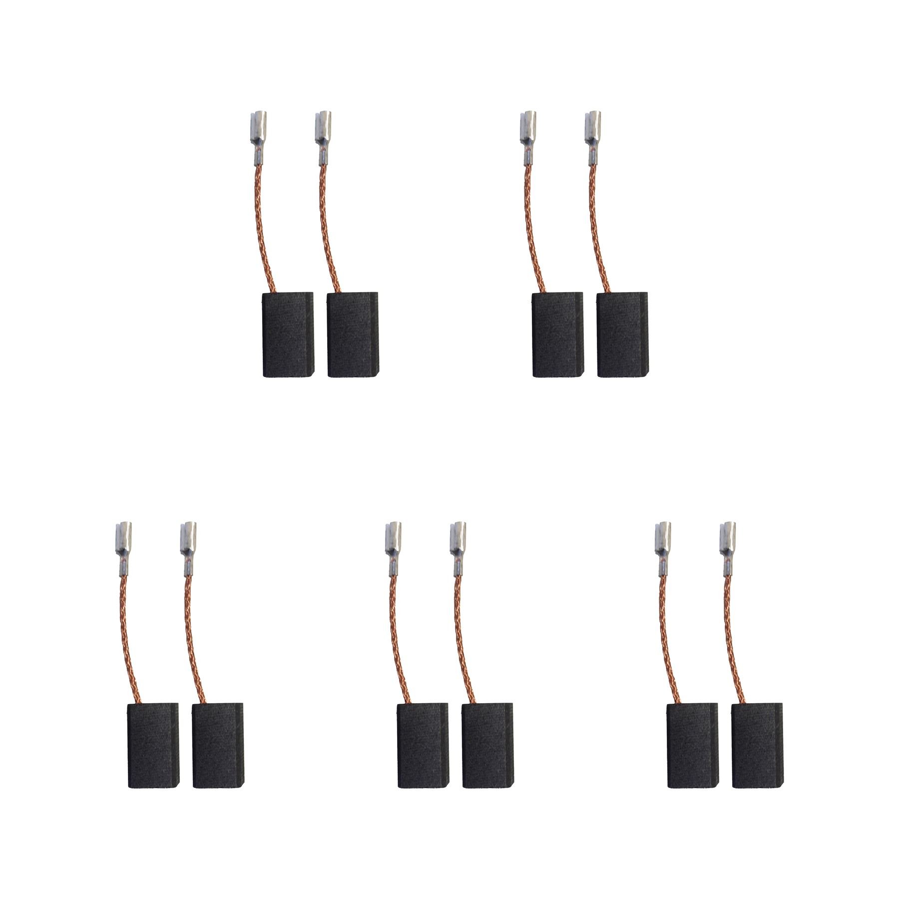 Charbons meuleuse usés ? Lot de 10 balais moteur 6x9x15.5mm de rechange