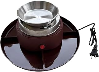 Electric Flameless Roaster with 4 Detachable Trays Marshmallow Roaster Kit for Indoor Holiday Wedding Parties- Reddish Brown