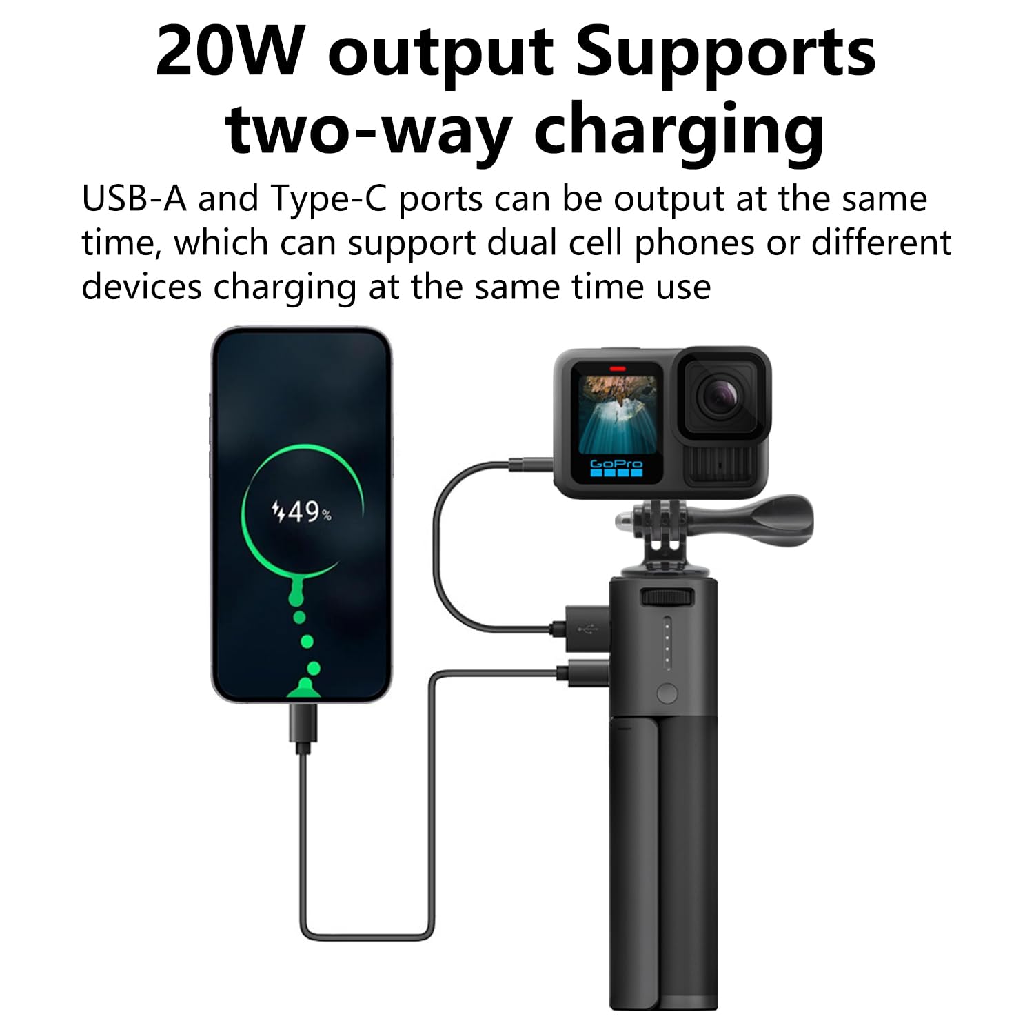 Amazon.com : Suptig Battery Handle Mount, Battery Charger 10000mAh