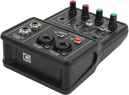 mezclador de audio para consola mezclador usb Otros accesorios de disparo 2 canales Mezclador de audio USB 48V Phantom Power Compact Sound Mixing