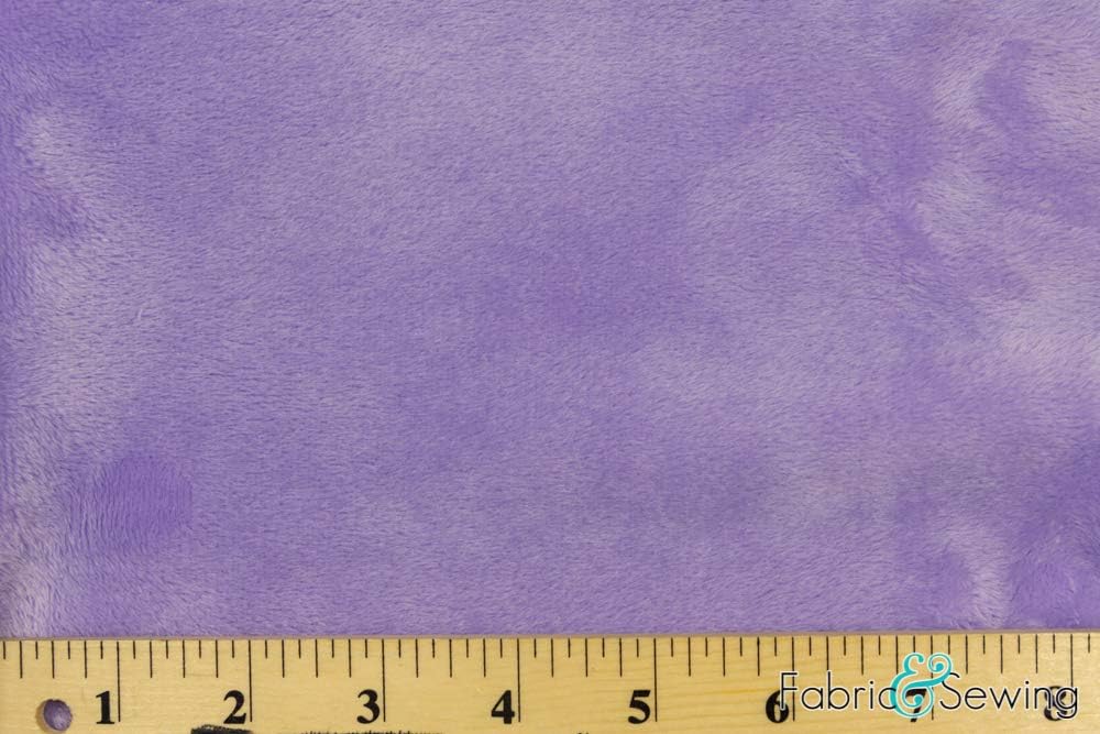 Lilac Lavender Purple Minky Smooth Soft Solid Plush Faux Fake Fur Fabric Polyester 14 oz 58-60