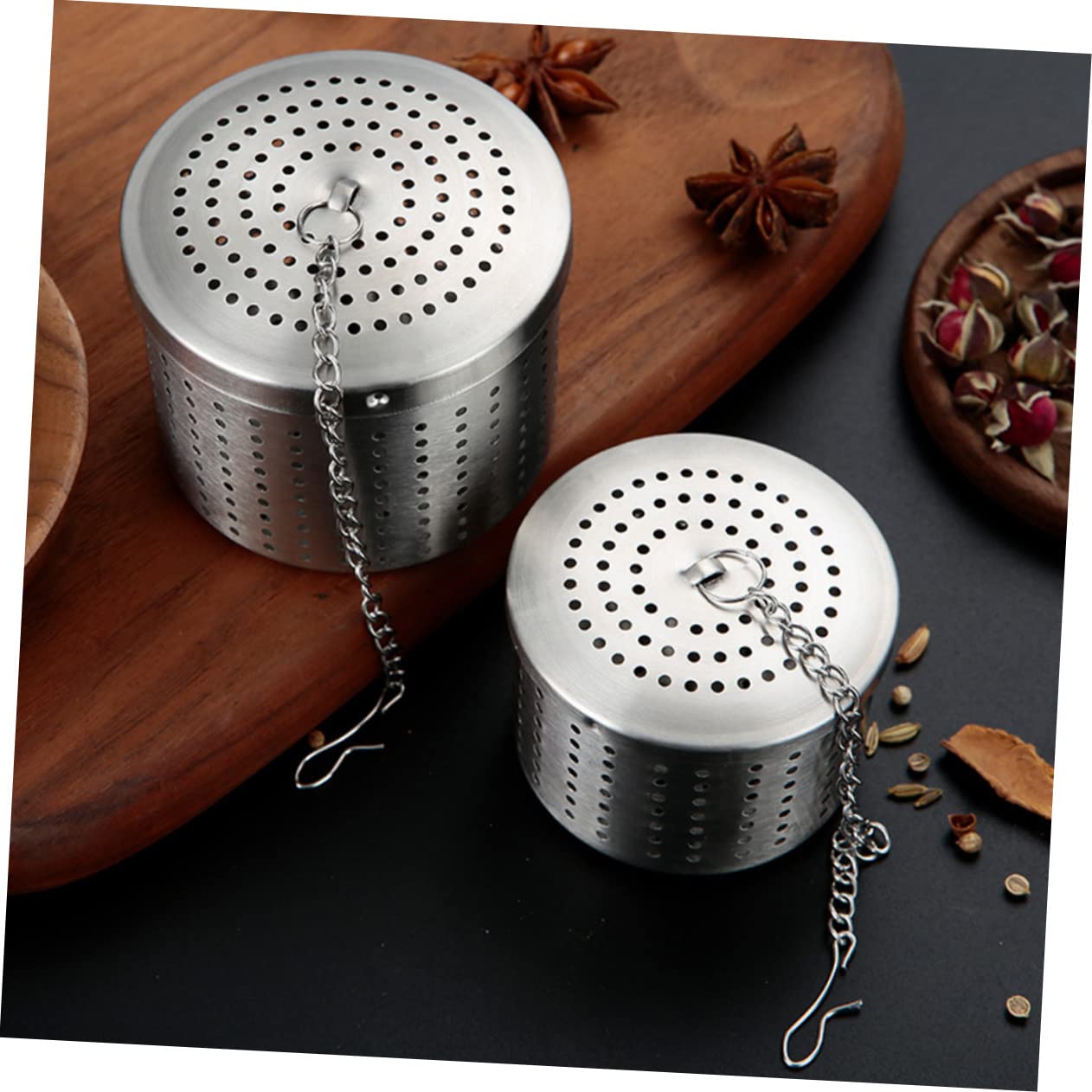 Cabilock 3 Juegos 3 Juegos De Colador De Té De Acero Inoxidable Filtro Colgante Para Té Verde Infusor De Té Dispensador De Taza De Café De Acero Colador Para Té Tazas De Té 2 piezas * 3