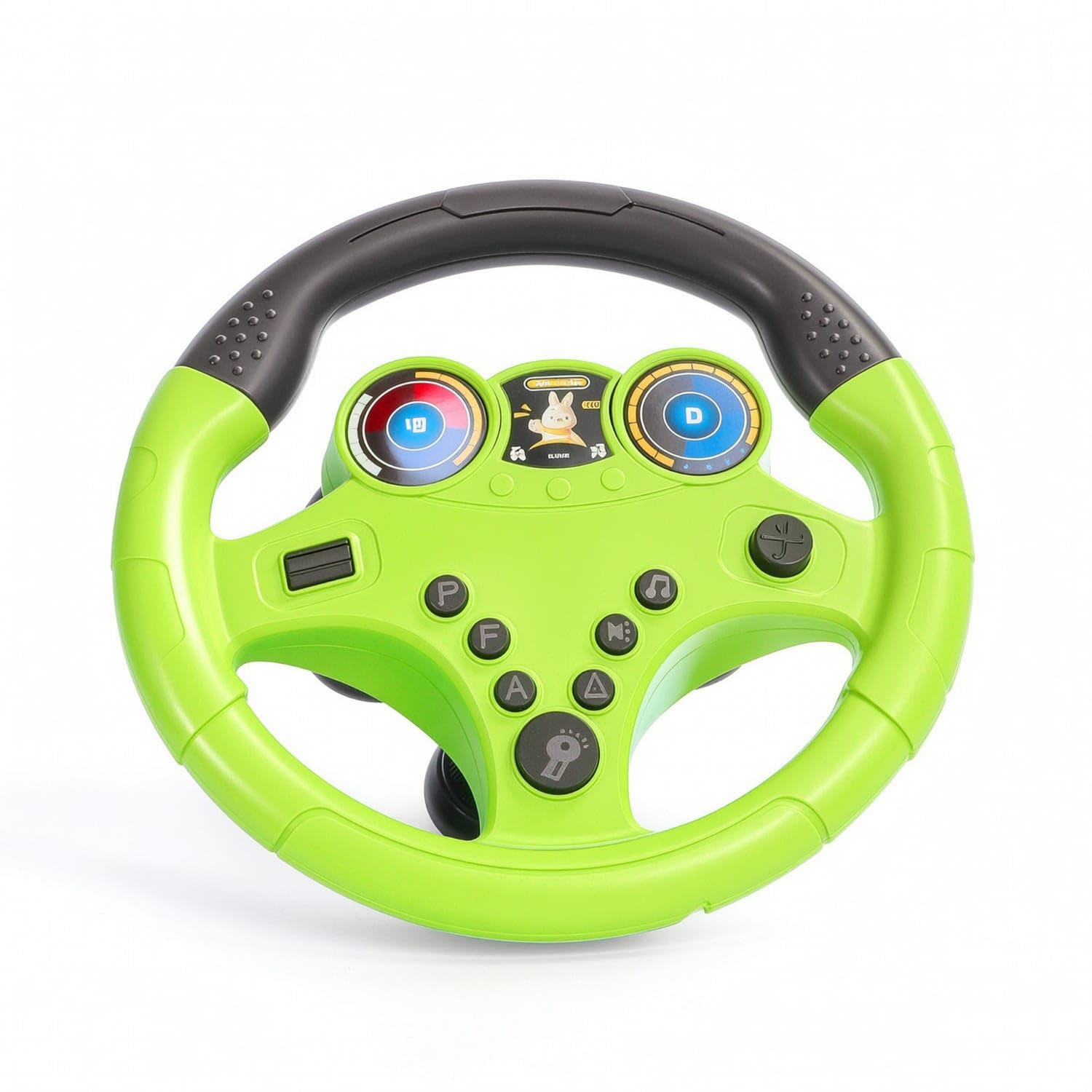 360-Degree Rotating Toy Steering Wheel Strap Portable Small Green | Interactive Engaging Play Versatile Mounting Sensory Development Portable Entertainment Small Green-image-33
