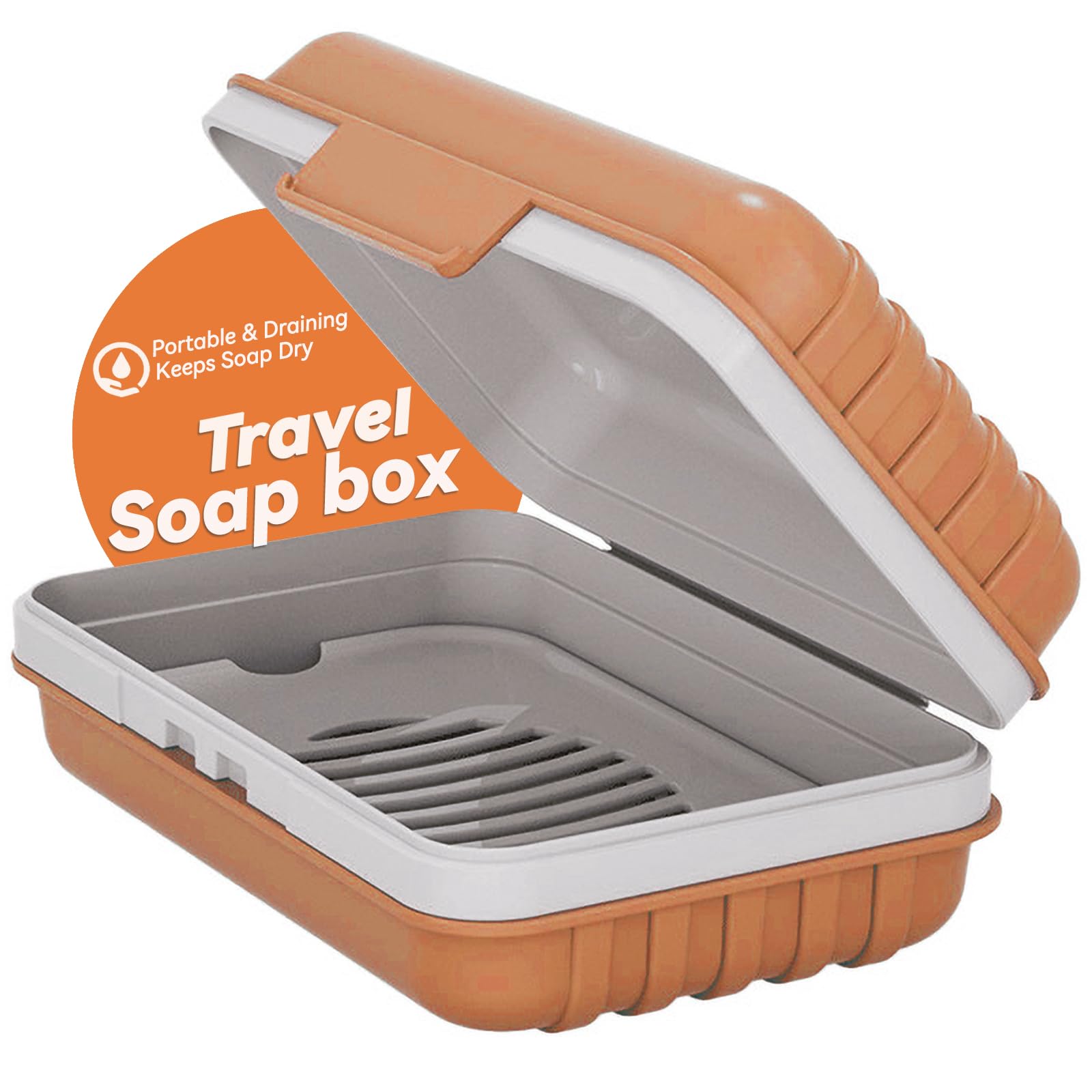 Travel Soap Dish with Lid - Draining Soap Bar Holder- Portable Soap Case for Traveling, Camping, Outdoor, Gym, Bathroom,Travel Essentials