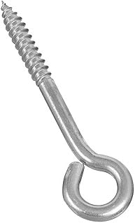 National Hardware N220-772 10 Pack 1/4in. x 3-3/4in. 2151BC Lag Screw Eye, Stainless Steel