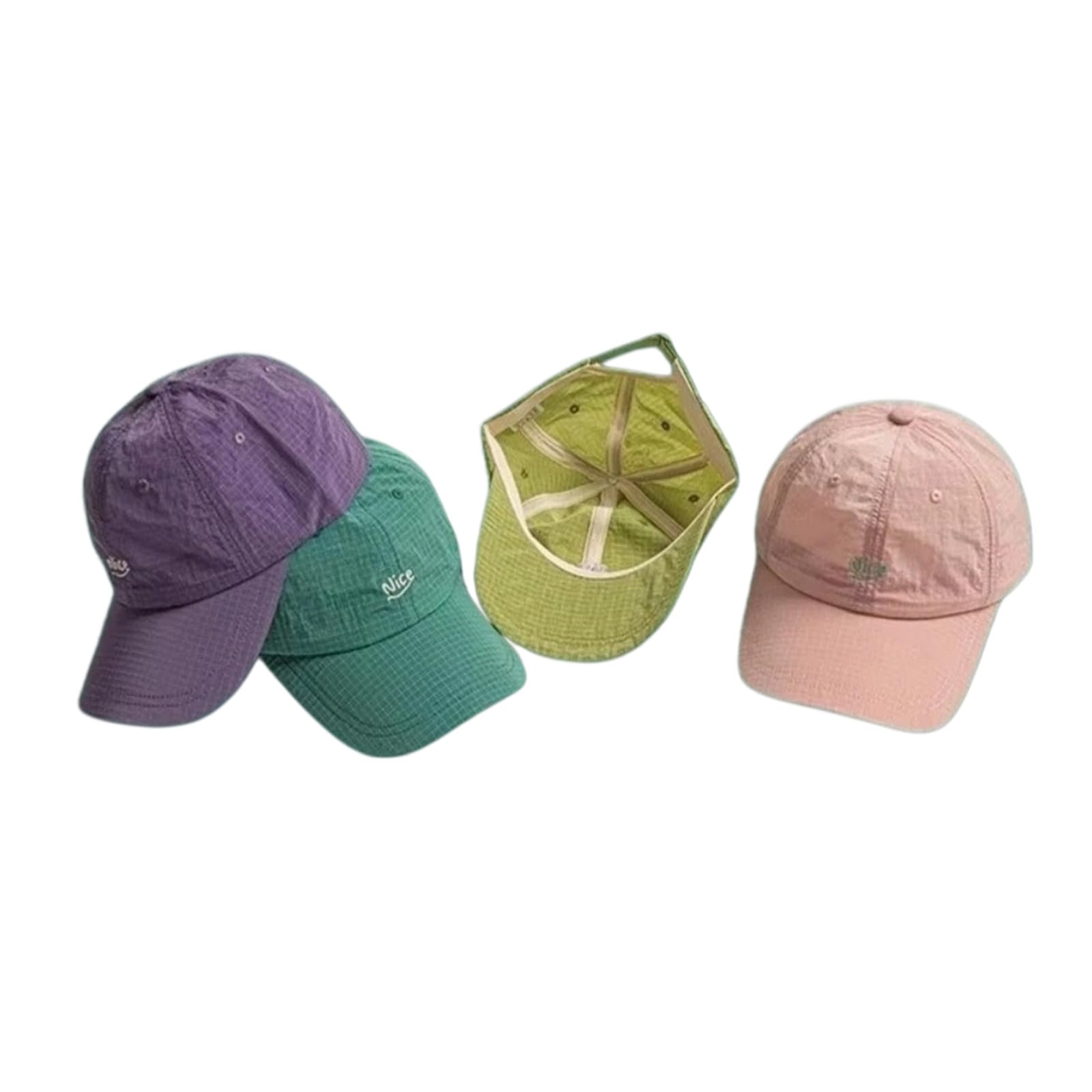 Casquette Homme De Soleil Fine À Carreaux pour Hommes Et Femmes, Baseball Respirante Séchage Rapide, Réglable avec Lettres Brodées, Sport Course Pied