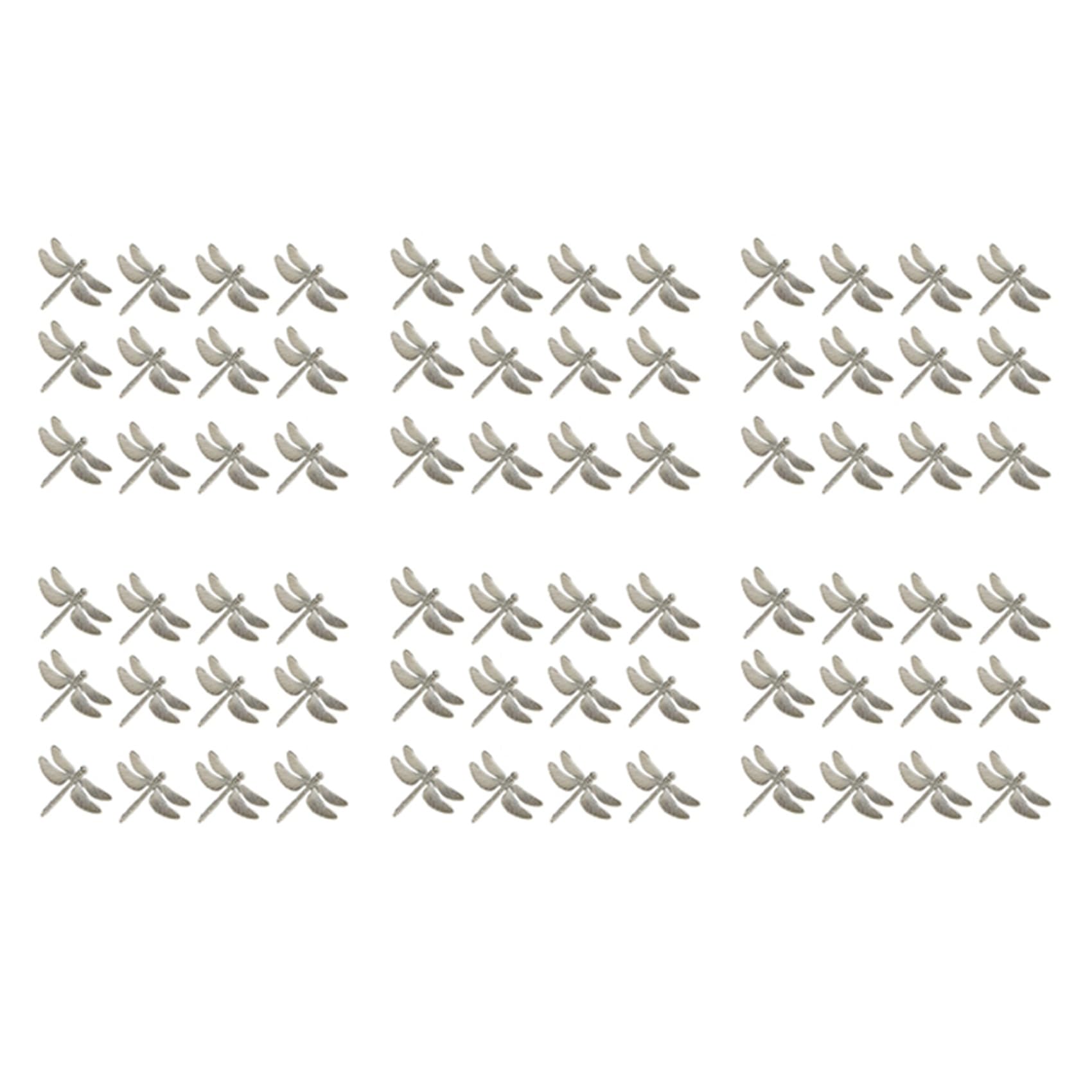 Hndhbfgrt 72 Pcs Dragonfly Napkin Rings, Zinc Alloy Napkin Buckle Silver Napkin Ring for Hotel Wedding Holiday Table