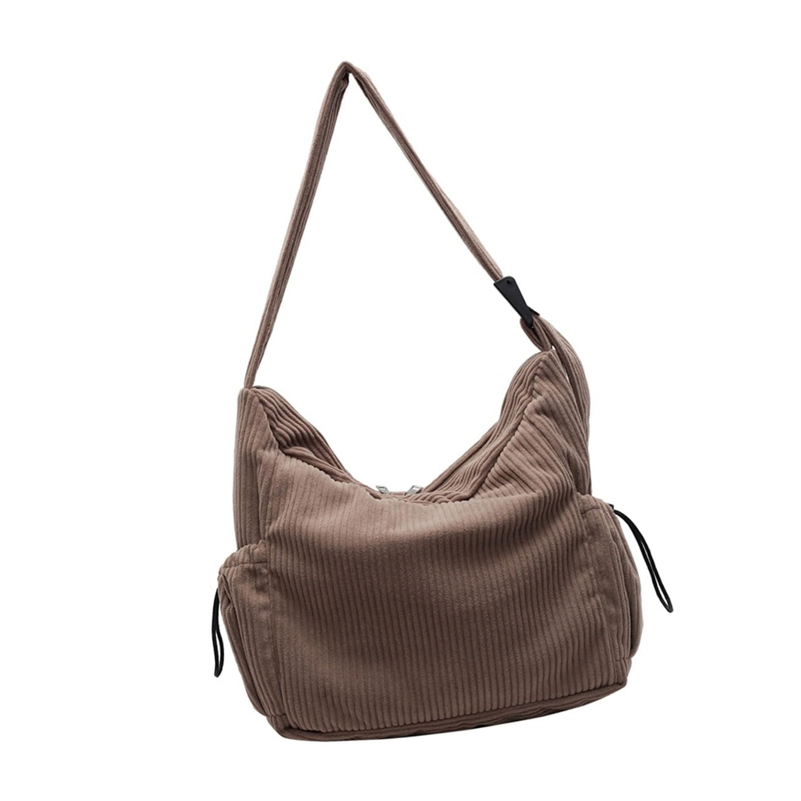 Ldabrye Handbags for Women Unisex Corduroy Crossbody Bag Large Capacity Shoulder Bag Casual Satchel Purse for Everyday Office School