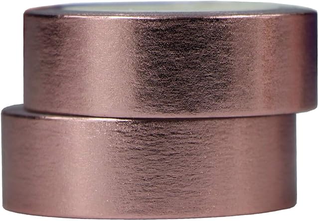 aufodara 2 Rolls 10m x15mm Washi Tape Set MaskingTape Glitter Metallic Color Adhesive Paper Sticker Deco DIY Scrapbooking Craft (Rose gold)