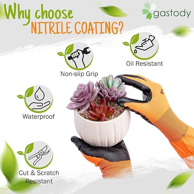 Miniatura 5 de Guantes de jardinería de manga larga para mujeres y hombres, guantes de jardín de puño largo, multiusos, resistentes para exteriores e interiores