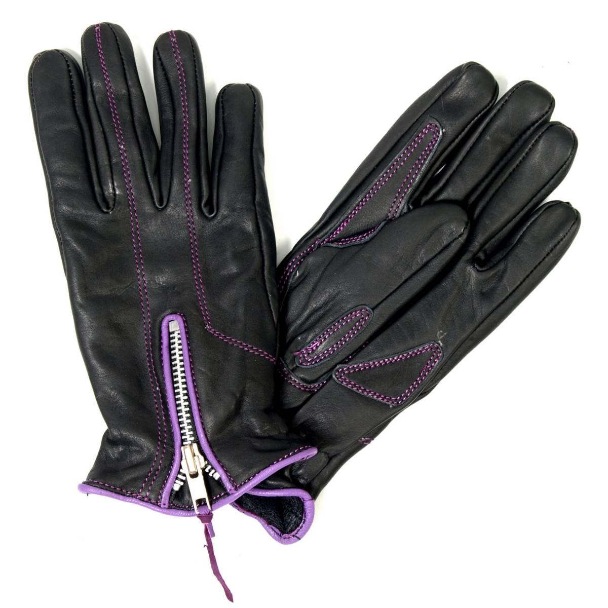 lila handschuhe leder Hot Leathers Damen zum Autofahren mit violetten Paspeln (Schwarz/ Lila, Medium) Auto & Motorrad Farbe:PINE GREEN (GLÄNZEND) VAUDE Aqua Front (rec) Sicherer Fahrradhelm