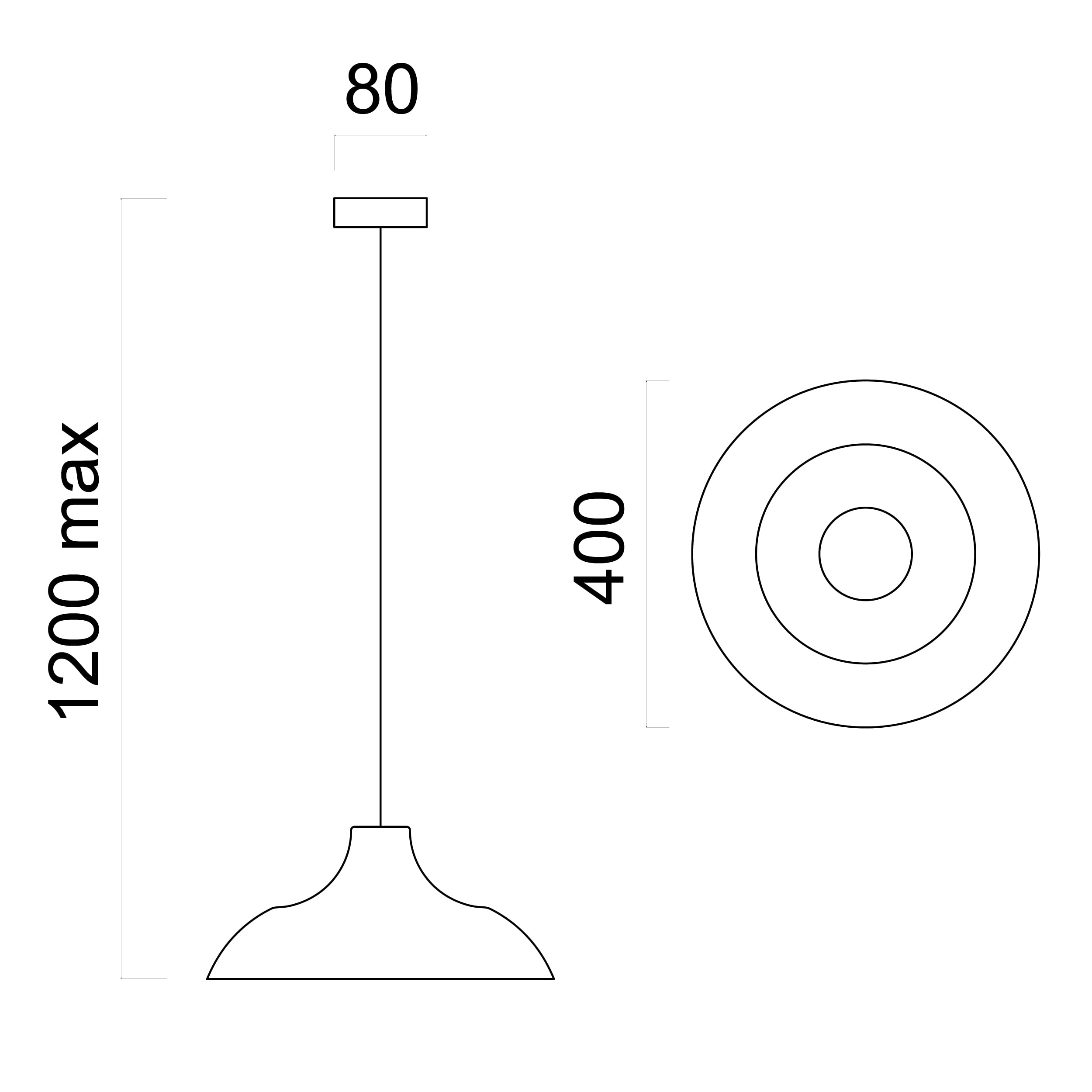 L+ Lampadario soggiorno, in metallo, forma campana, Lampadario cucina moderno, diametro 40cm, made in Italy, bianco opaco