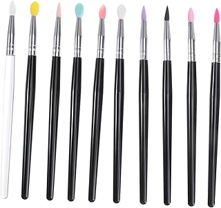 STAHAD 10Pcs Pincel De Sombra Para Os Olhos Batom Para Mulheres Silicone Purificador De Lábios Aplicador De Maquiagem De Silicone Ferramenta Pincel De Batom Pincel De Maquiagem De Batom