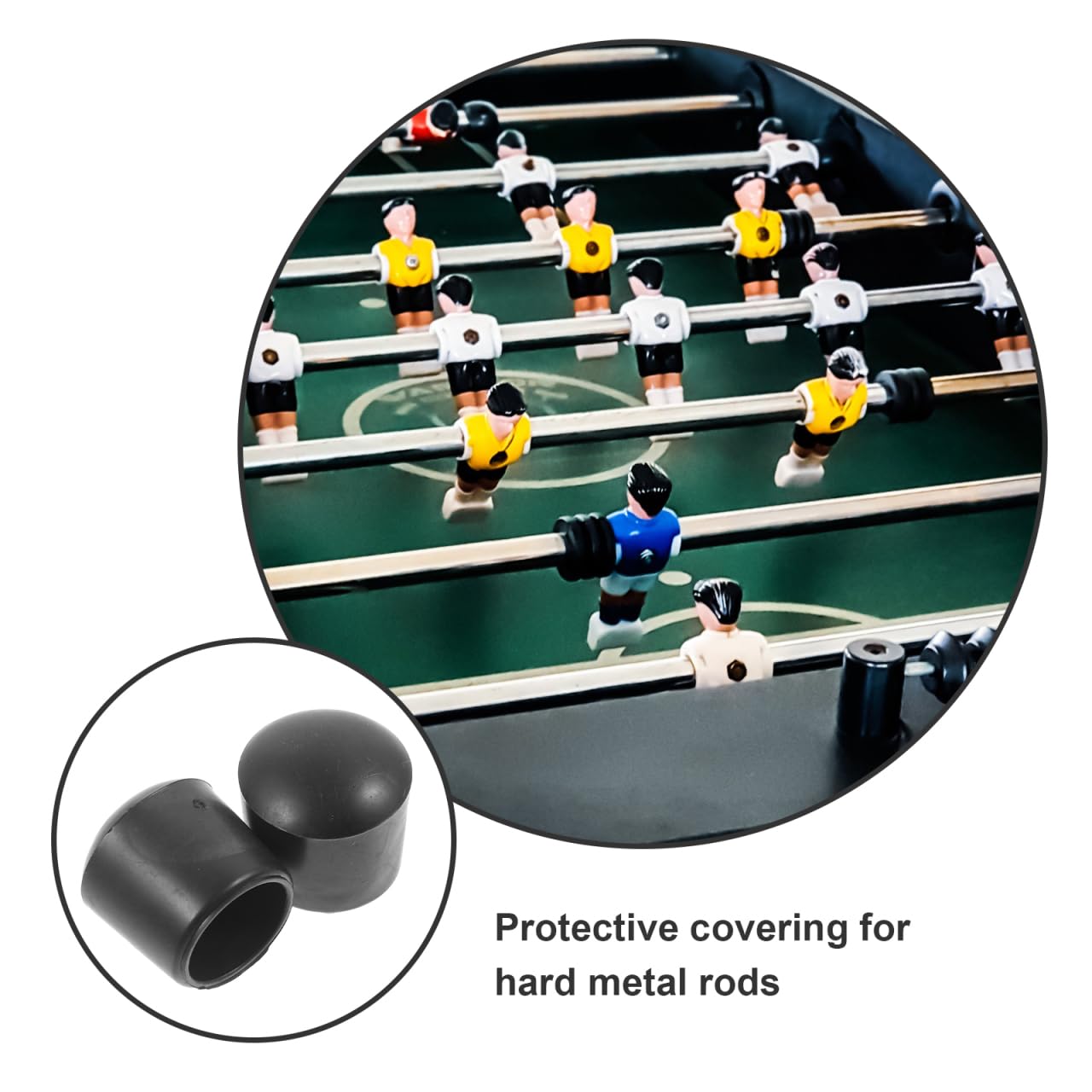 Tapones de seguridad para futbolín de 16 mm, accesorios de mesa para asegurar las barras y proteger al jugador