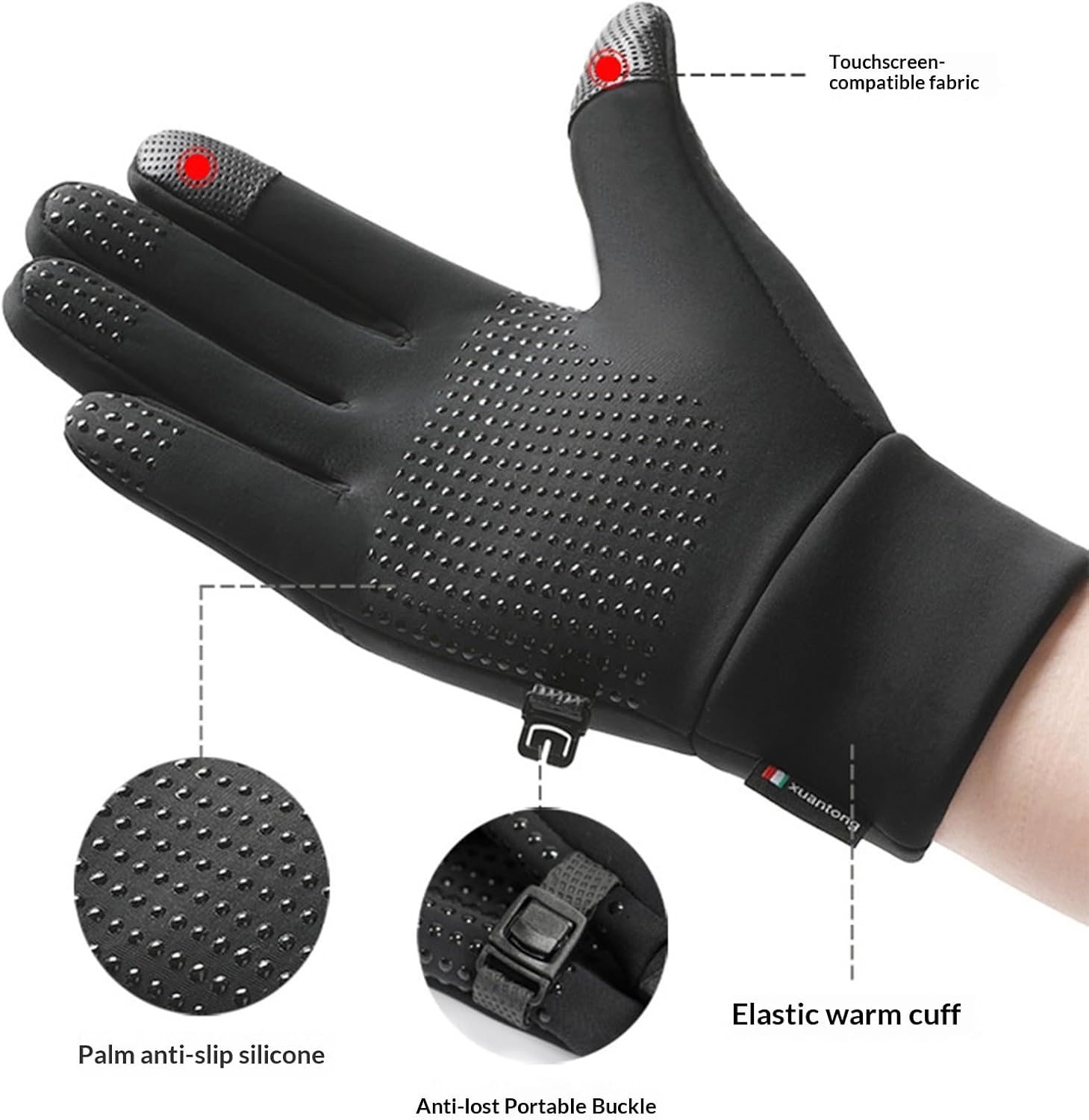Heated Gloves for Men and Women, Winter Full Finger Hands Warmers Electric Heated Gloves Skiing Cycling Golf Hiking