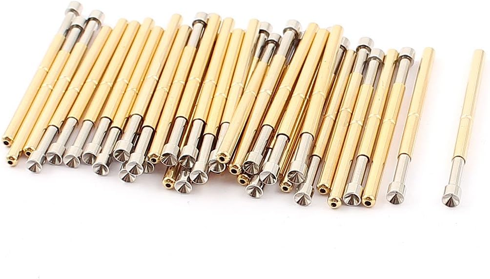 Aexit 40 (Terminal, connector) Pcs P125A 2.5mm Dia Concave Tip Spring Test Probes Testing Contact Pin (69ry398qf81) 33mm Length