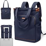 Convertible Laptop Backpack for Women Casual Daypack Notebook Tote Bag for Work College Travel Leisure (Apricot)