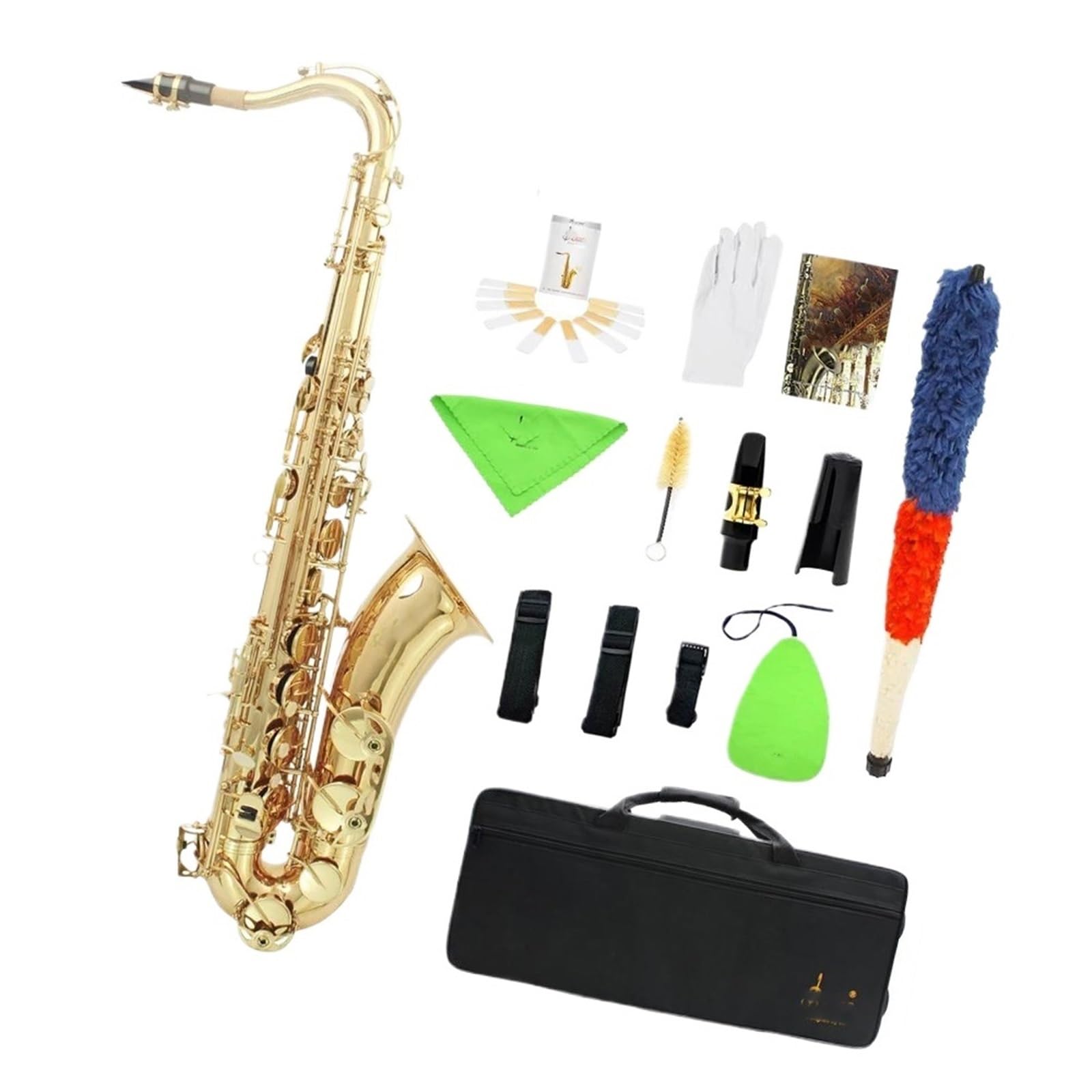 Sassofono professionale Sassofono tenore per adulti e principianti Strumento professionale in ottone Si Bemolle Accessori inclusi