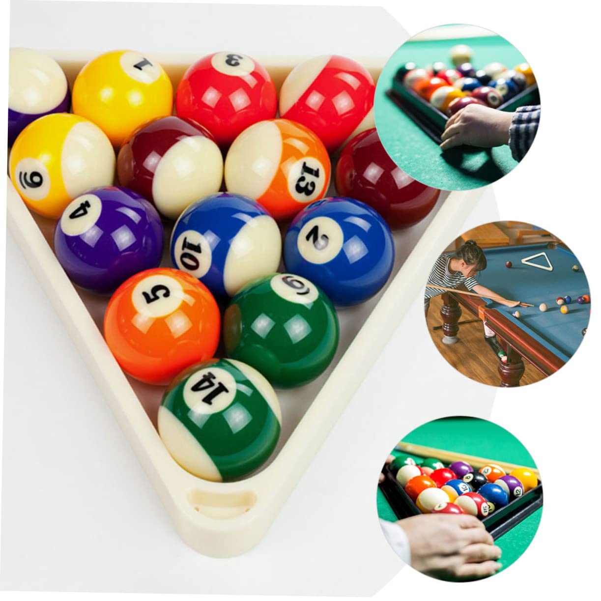 FOYTOKI Billiard Ball Storage Rack Billiard Rack Triangle Abs Material Sturdy and for Home Party Club