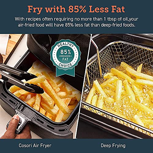 Cosori Air Fryer, Heteluchtfriteuse 5.5L XXL Friteuse, met Digitaal Led-Touchscreen, 11 Programma's, 1700W, Zwart - Afbeelding 5
