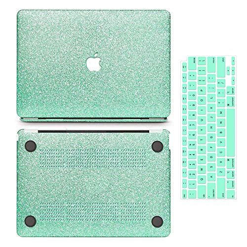 Anban MacBook Air 13 Inch Case 2020 2019 2018 Release A2337 M1 A2179 A1932, Glitter Bling Smooth Protective Laptop Shell Cover with Keyboard Cover Compatible with MacBook Air 13 with Retina & Touch ID