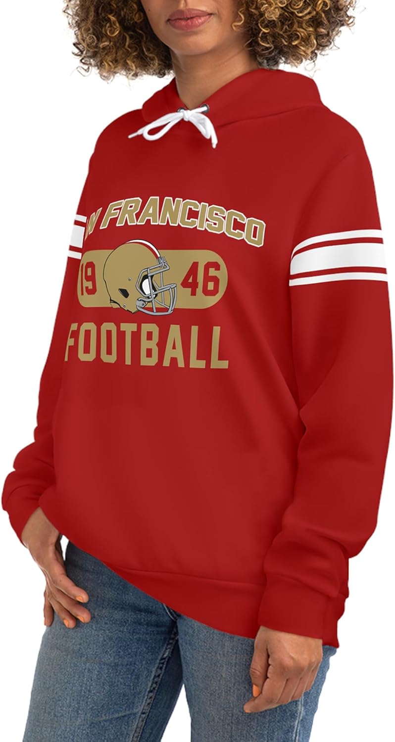 Hoodies Custom Football Sweatshirt Apparel Personalized Name and Number Gifts for Men Women Kids - Image 3