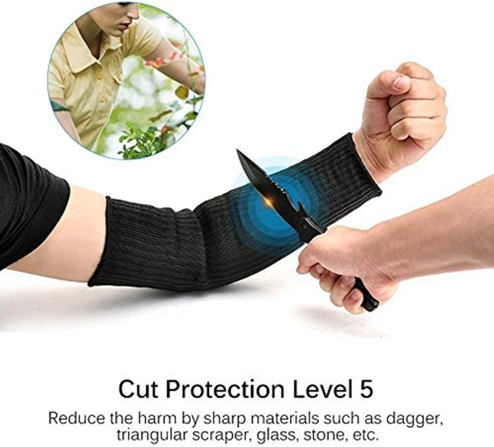 Yosoo Arm Protective Sleeves Guard Bracer Cut Resistant Heat Resistant Safety Anti Abrasion Armband Sleeve Vambraces Protector for Garden Kitchen Work 1 Pair : Tools & Home Improvement