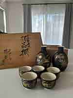 平安 寿泉 京楽焼 青華祥瑞 涼酒器 酒器○平安 寿泉 京楽焼 青華祥瑞 涼酒器