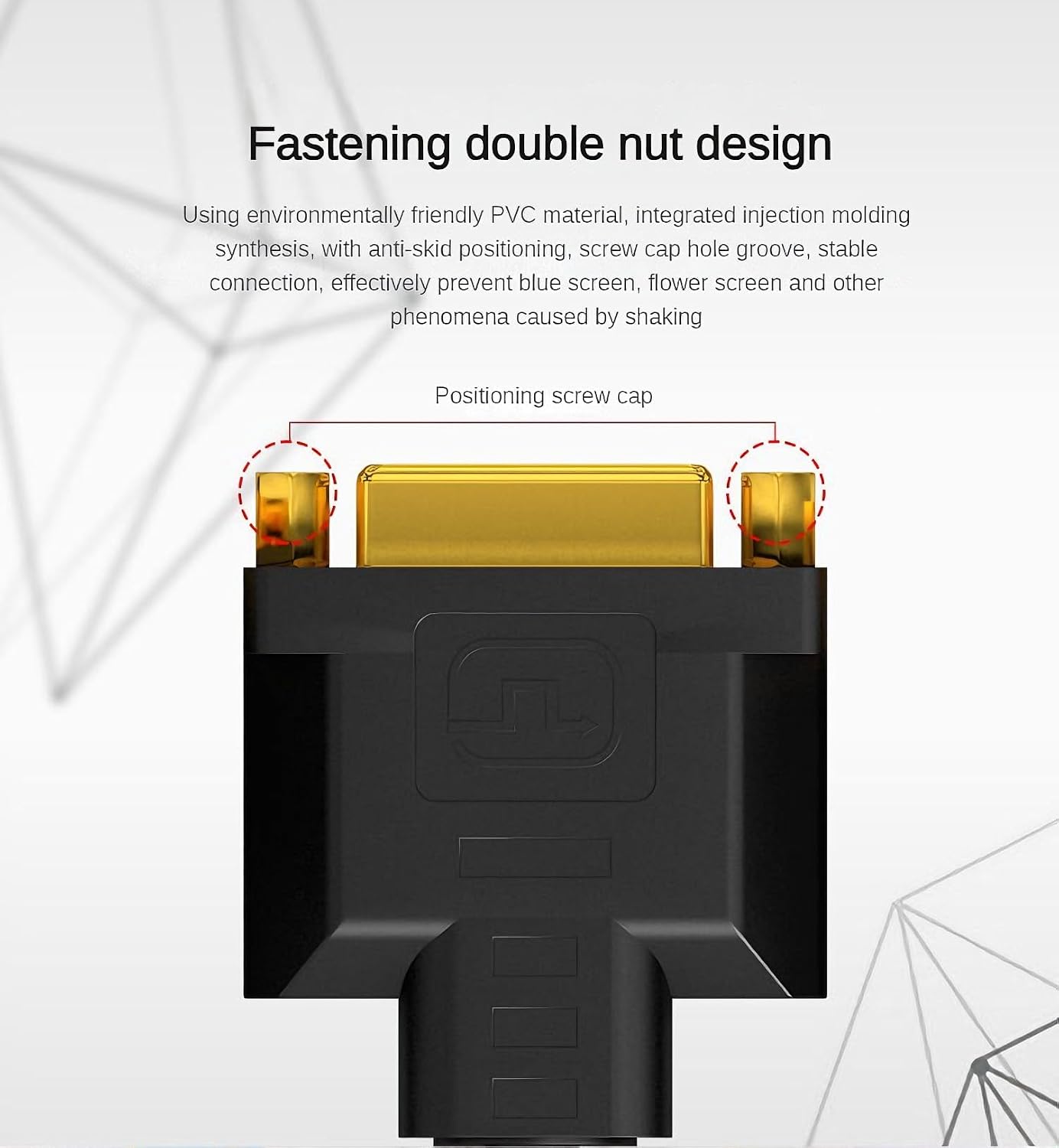 HDMI to DVI Adapter(1ft), Bidirectional HDMI Male to DVI Female Converter with Dual Screw Nuts, Gold Plated 1080P HD Video Adapter for Monitor, PC, Laptop, PS5, Switch - 24+5 Pin, Compatible with 24+1