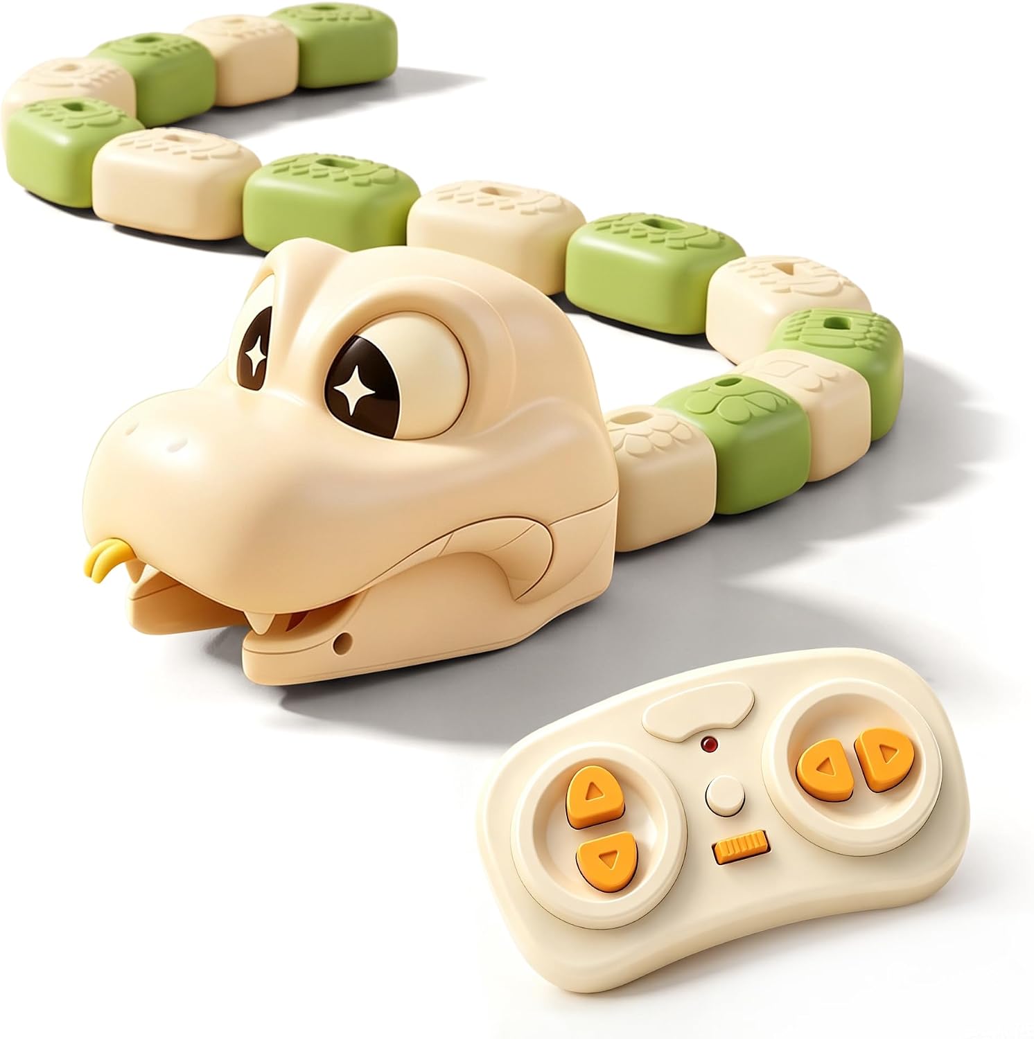 Magnetic Snake Game Toy that Eats Itself, RC Light Sound Interactive Snake Race Game Toy, Parent Child Competitive Playset Gift for Kids Boys Girls