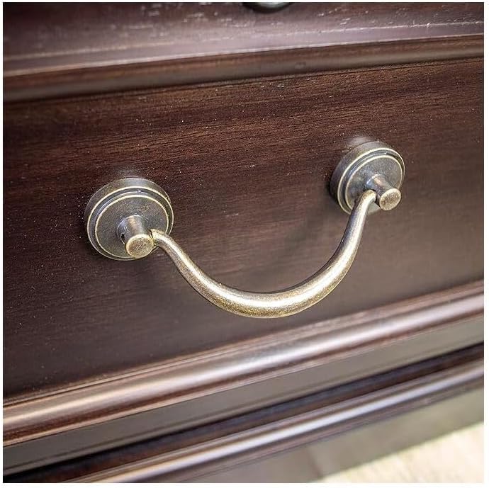 Maykoosh Floor Mount Gun Cabinet with Locking Tempered Glass & Ammo Storage Espresso Brown/8 Gun