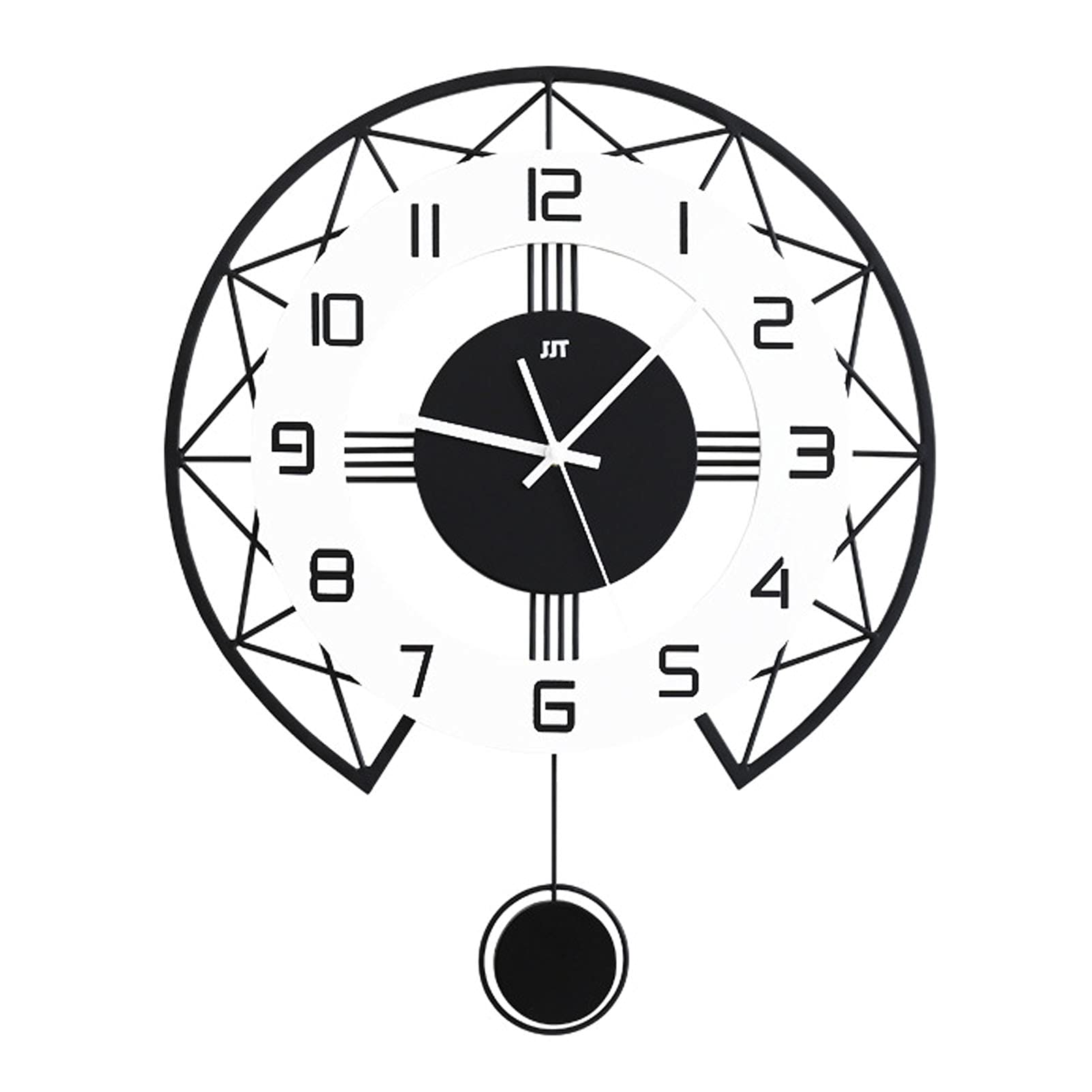 Horloge murale silencieuse à pendule pour chambre et cuisine calme