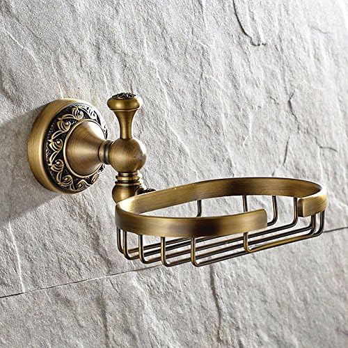 Miniatura 2 de 7Trees Soporte para jabonera de baño de latón macizo de estilo vintage, accesorios de baño, cesta de jabón de latón antiguo y bronce aceitado (latón