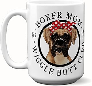 Boxer Mom Female Wiggle Butt Club Coffee Mug 443 ml Mug/Single Side Impression Right-handed