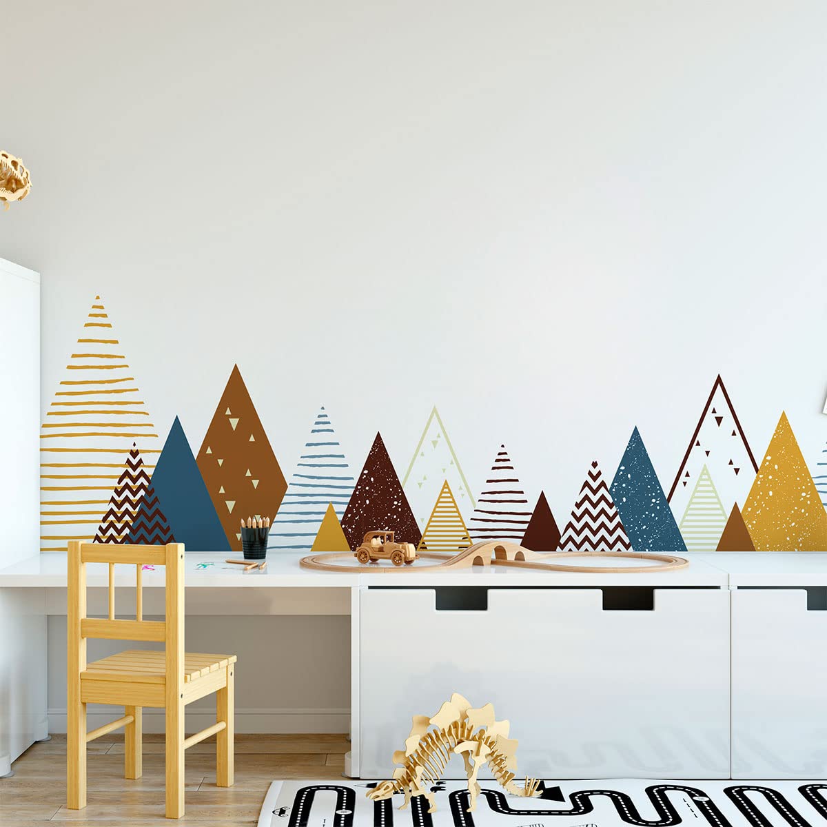 Children's Wall Stickers - Nursery Decoration - Giant Children's Wall Sticker Scandinavian Mountains Ulrika - 40 x 65 cm - Image 3